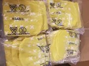 Non Slip Socks (4pair) XL Fall Risk Yellow Hospital Issue Non-slip treads