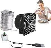 Ventilation Fan | Absorber Fume Extractor Fan - Mini Inline Booster Absorber Adjustable Speed Extractor Exhauster Air Ventilation Blower for Home Bathroom Toilet Kitchen