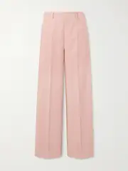 [Gucci] Gucci - Wool-jacquard Straight-leg Pants - Blush - IT38 IT 38 Pink