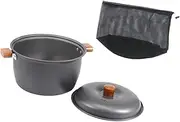 Perfeclan Camping Soup Pot Cookware Portable with Carrying Bag Tableware Lightweight Cooking Pot Picnic Stockpot for Outdoor Activities