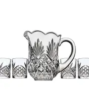 Godinger Dublin Crystal 5pc Pitcher & Double Old Fashioned Set