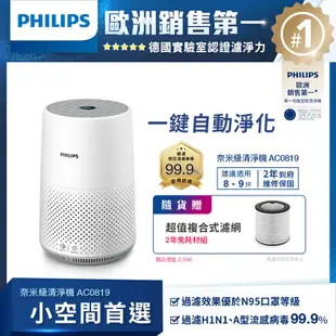 Philips飛利浦奈米級空氣清淨機/ AC0819