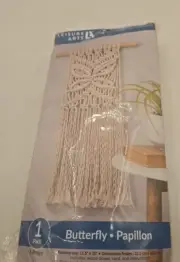 Leisure Arts Macrame Wall Art Project Kit “Butterfly Papillon”