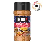 6x Shakers Weber Red White & BBQ Flavor Seasoning | 3.8oz | Gluten & MSG Free