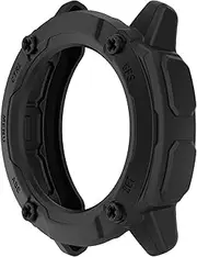 [Disscool] Case Cover Compatible with Garmin Instinct 2X, Soft Anti Drop TPU Protective Cases Smart Watch Accessories(Black)