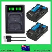 2x3550mAh LP-E6 LP-E6N Battery+Dual Charger For Canon EOS 5D 6D 60D 70D Mark III