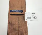 $145 New GEOFF NICHOLSON Men's Neck Tie 100% SILK Burnt Orange MADE IN ITALY