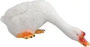 Resins Goose Statue, Garden Decor Figurine Ornament, Lifelike, Funny Animal Decorations for Pool Side, Lawn, Yard, Outdoor Decoration (Open Mouth and Drink)