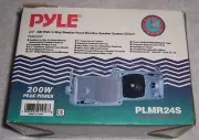 Pyle 3.5" 200 Watt 3-Way Weather Proof Mini Box Speaker System PLMR24S boat