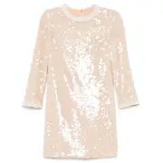 [Self-Portrait] Pearl Trim Sequin Mini Dress