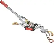 4 Ton Come Along Winch, Heavy Duty 3 Hook Steel Cable Dual Gear Power Puller, Automotive Hoist Winch Puller Tool for Moving Boats, Securing Items, Transporting Logs, 8800 LBS Load Capacity