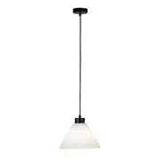 25Cm Frost Pleated Glass Single Pendant