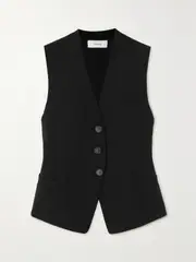 [VINCE] VINCE - Recycled-crepe Vest - Black - US10 US 10 Black