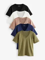 Multi Cotton Modal Slouch T-Shirt 5 Pack (E60032) | $89
