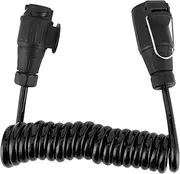 Towing Wiring Connector, 13Pin to 13Pin Adapter Cable Trailer Plug Extension Spring Cord for Car Caravan RV, Helps to Extend Trailer Lighting Boards and Wiring