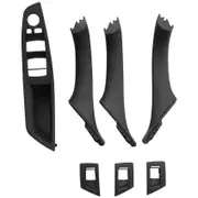 7Pcs Car Inner Door Handle Window Lift Switch Armrest Panel For-BMW 5 Series F10 F11 F18 2010-2017 RHD 51417225875 black