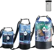[Sparkle_au] Waterproof Dry Bag for Women Men, 5L/10L/20L Roll Top Lightweight Dry Storage Bag Backpack with Phone Case for Travel, Swimming, Boating, Kayaking, Camping and Beach (Blue, 10L)