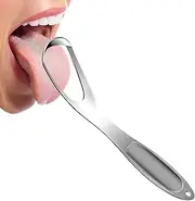 Stainless Steel Tongue Scraper - Oral Cleaner Tool,Portable Odor Eliminator Fan Shape Tongue Scraper for Oral Care Bad Breath