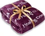 Chanasya Healing Thoughts Sympathy Caring Gift Message Throw Blanket - 50" X 65"