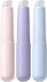 Multi Function Lip Brush Applicator Set - 3Pcs Silicone Lip Balm Scrub Brush, Portable and Reusable