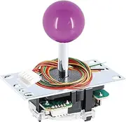 Sanwa Denshi JLF-TP-8YT Purple Ball Top Handle Arcade Joystick Part 4 & 8 Way Adjustable - Hori Fight Stick Repair Part - Mad catz SF4 Tournament Joystick Compatible