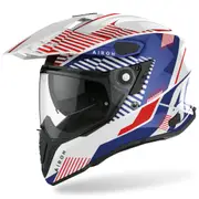 Airoh Commander Boost Motocross Helmet, white-red-blue, Size XS for Men White Red Blue