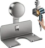 Hair Dryer Holder | No Drill Blow Dryer Organizer | Blow Dryer Stand Attachments Storage, Removable Hair Dryer Tools Organizer for Bathroom