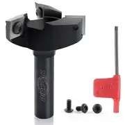 CNC Spoilboard Surfacing Router Bit, 1/2" Shank 2" Cutting Diameter, Insert C...