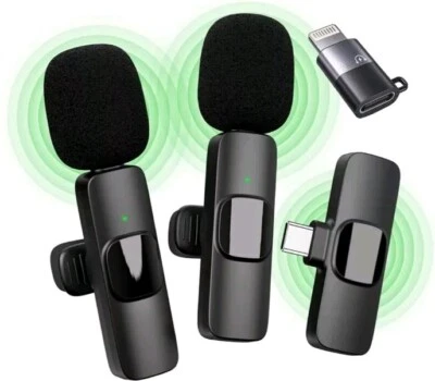 Wireless Microphone for iPhone, iPad, Android, Lavalier Microphone for Video...
