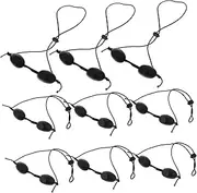 GANAZONO 10Pcs Light Eye Patches Black Safety Goggles for Eye Protection During Ipl LED Treatments and Tanning Soft Shading Effect for Skin Care