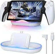 LPDCJF Charging Stand for PS Portal, Portable Charge Dock Station with 14 RGB Light Modes, Type-C Cable, Compatible with PS Portal Remote Player