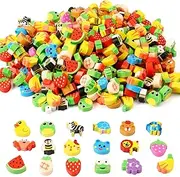 Pack of 300 Colourful Plastic Mini Erasers, Cute Novelty Erasers for Party Favours, Homework Rewards, Gift, Pencil, Small Eraser, Animals Set for Students, Random Style