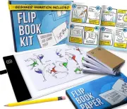 Flip Book Kit LED Lightbox for Drawing and Tracing 240 Sheets Animation