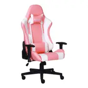 Playmax Elite Fabric Gaming Chair (Pink and White)