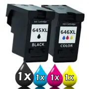 Compatible 2 Pack Canon Ink Cartridges 1BKXL,1CLXL (PG645XL/CL646XL)