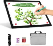 A4 Wireless Battery Powered Light Pad with Bag, Tracing Light Box Dimmable