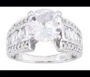 Round Bella Luce Sterling Silver Ring