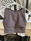 $38 NEW NWT CALIA Rib Longline Bra crop top tank in luxe mauve sz S