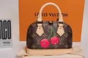 Louis Vuitton X Takashi Murakami Alma Nano Cherry M13416 Brown Red