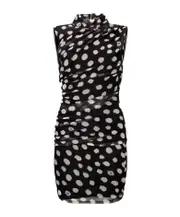 Polka dot printed dress IT40,IT44 Black