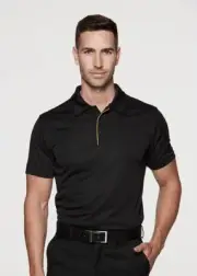 NEW! Aussie Pacific Mens Yarra Contrast Polo 1302 ALL COLOURS S-3XL + 5XL