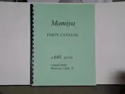 PARTS CATALOG BOOK for Mamiya M 645 Super
