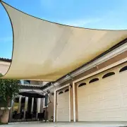 workpoint Sun Shade Sail 20'X26' Outdoor Rectangle Durable Stainless Steel Sand