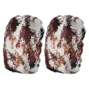 45-55L Waterproof Rucksack Cover, 2 Pack Backpack Rain Cover, L, Desert Camo