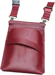 TENOL Hairdresser Scissor Bag Haircutting Tool Holder Bag Professional Waist Pack Pouch Scissors Holder Organizer for Hairdressers, Red