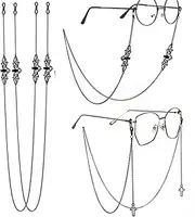 [HAISENGO] Black Bat Glasses Chain for Women Men Kawaii Eyeglasses Chain Holder Strap Cord for Sunglasses Eyewear
