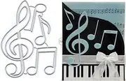 DzIxY Music Notes Metal Cutting Dies for Clear Stamps and Metal Cutting Dies Sets for Card Making Scrapbooking Paper Supplies Seals Storage Pockets