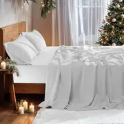 Cotton Blend Sheet Set SB/KS/Double/Queen/King Fitted Flat Sheet Pillowcase Set