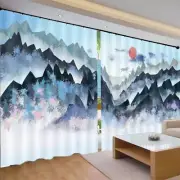 Mountain Colors At Dusk 3D Blockout Photo Print Curtain Fabric Curtains Window