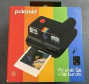 Polaroid Go +Clip Bundle - Mini Instant Camera - Black New Factory Sealed